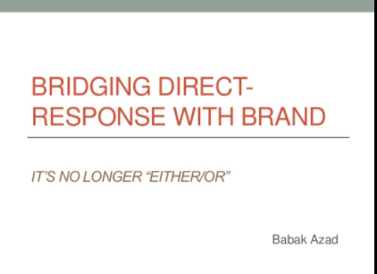 Bridging Direct Response with Brand